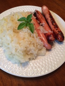 German Style Kraut and Grilled Wursts