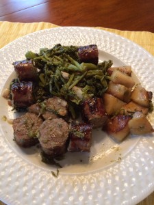 Broccoli Rabe with sausage and potatoes