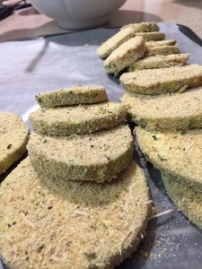 preparing eggplant
