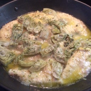Chicken with artichokes