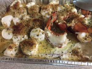 Scallops with Lobster Tails