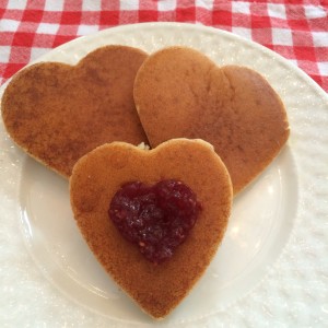 valentine pancakes