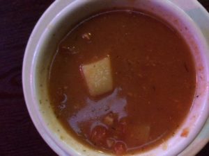 Manhattan clam chowder