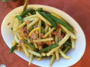 french bean and wax bean saute