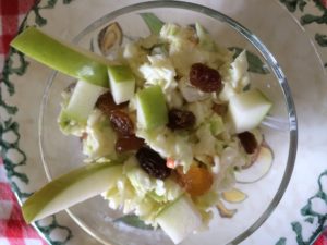 Creamy Apple raisin slaw