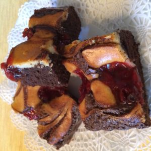 Cherry cheesecake brownies