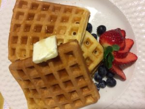 Eggnog waffles