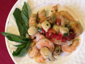 Mediterranean seafood salad