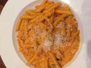 Penne with vodka sauce
