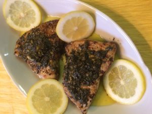 Swordfish with salmoriglio sauce