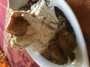 BANANAS FOSTER OVER ICE CREAM