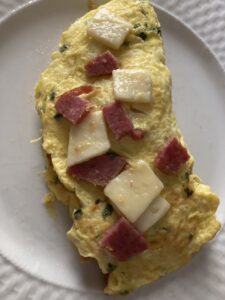 meat and cheese omelet