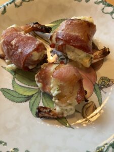 Bacon wrapped stuffed shrimp