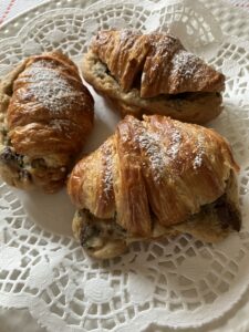 Cookie dough stuffed croissants